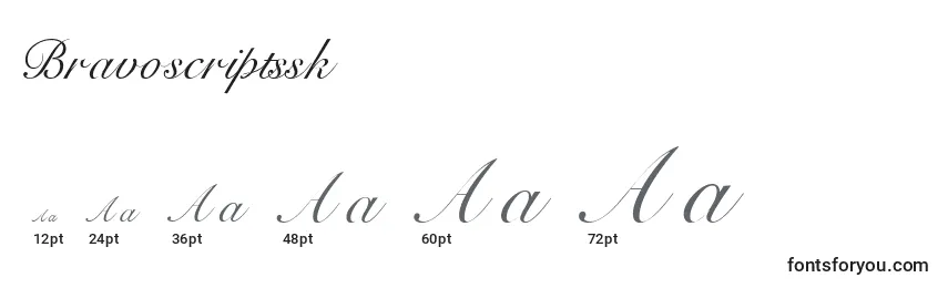 Bravoscriptssk Font Sizes