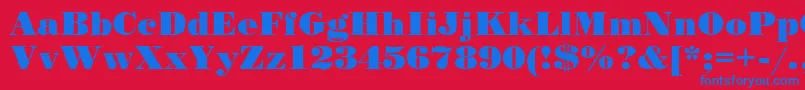 fuente StandardpostercRegular – Fuentes Azules Sobre Fondo Rojo