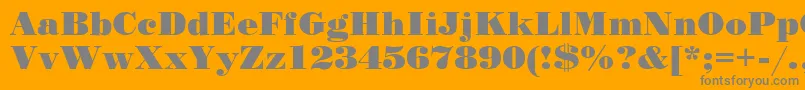 StandardpostercRegular Font – Gray Fonts on Orange Background