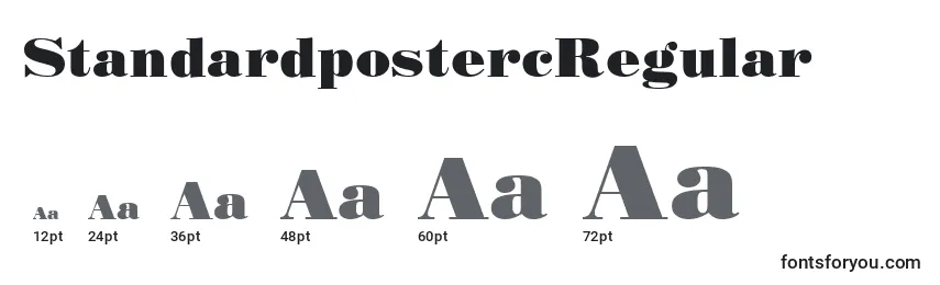 StandardpostercRegular Font Sizes