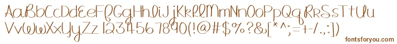 Mrfhellofall Font – Brown Fonts on White Background