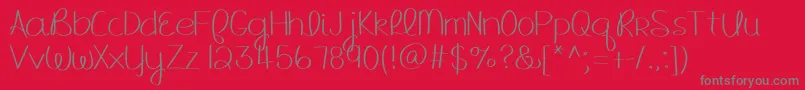 Mrfhellofall Font – Gray Fonts on Red Background