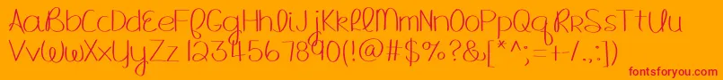 Mrfhellofall Font – Red Fonts on Orange Background