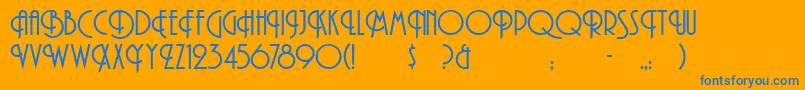 GeEdge Font – Blue Fonts on Orange Background