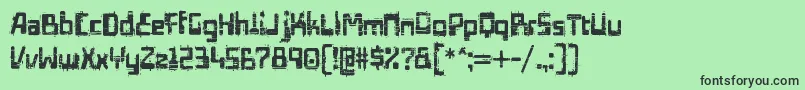 フォントEdifactRegular – 緑の背景に黒い文字