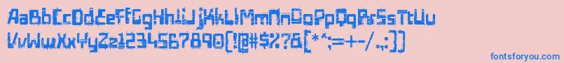 EdifactRegular-Schriftart – Blaue Schriften auf rosa Hintergrund