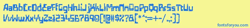EdifactRegular Font – Blue Fonts on Yellow Background