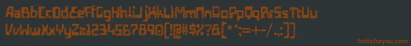 EdifactRegular Font – Brown Fonts on Black Background