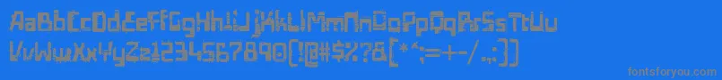 フォントEdifactRegular – 青い背景に灰色の文字