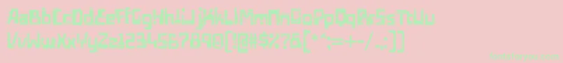 フォントEdifactRegular – ピンクの背景に緑の文字