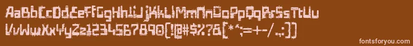フォントEdifactRegular – 茶色の背景にピンクのフォント