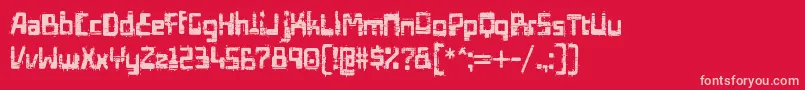 フォントEdifactRegular – 赤い背景にピンクのフォント