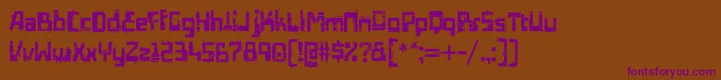 EdifactRegular-Schriftart – Violette Schriften auf braunem Hintergrund
