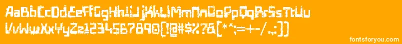 EdifactRegular-Schriftart – Weiße Schriften auf orangefarbenem Hintergrund