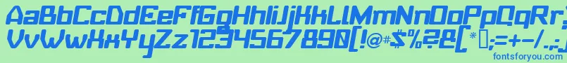 Babyui Font – Blue Fonts on Green Background