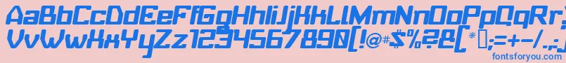 Babyui Font – Blue Fonts on Pink Background