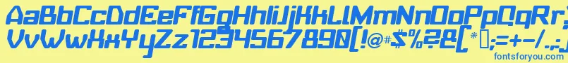 Babyui Font – Blue Fonts on Yellow Background