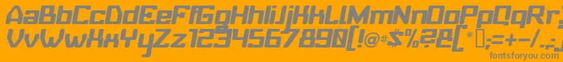 Babyui Font – Gray Fonts on Orange Background