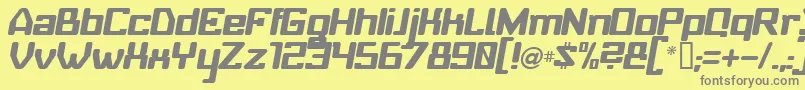 Babyui Font – Gray Fonts on Yellow Background