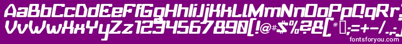 Babyui Font – White Fonts on Purple Background