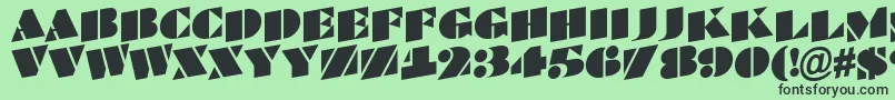 ABraggatitulspup Font – Black Fonts on Green Background