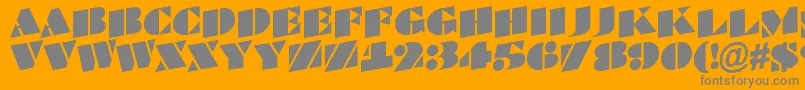 ABraggatitulspup Font – Gray Fonts on Orange Background