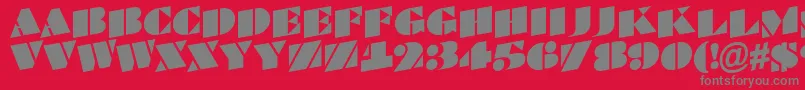 ABraggatitulspup Font – Gray Fonts on Red Background