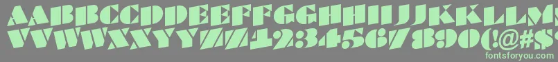 ABraggatitulspup Font – Green Fonts on Gray Background