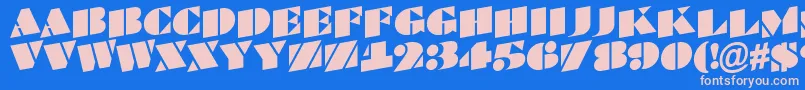 ABraggatitulspup Font – Pink Fonts on Blue Background