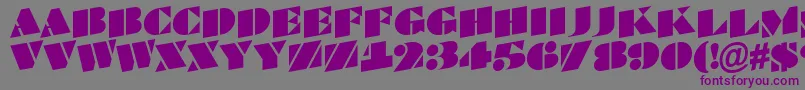 ABraggatitulspup-fontti – violetit fontit harmaalla taustalla