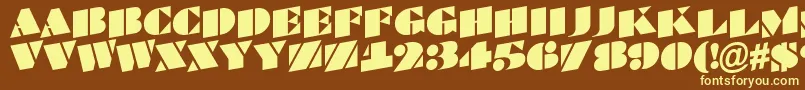 ABraggatitulspup-fontti – keltaiset fontit ruskealla taustalla