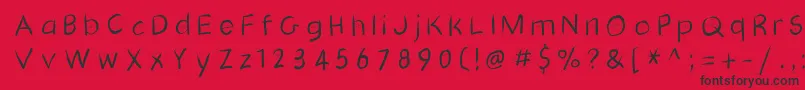 Gridscribblesswinging Font – Black Fonts on Red Background