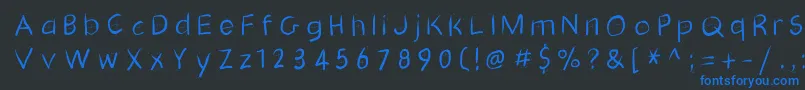 Gridscribblesswinging Font – Blue Fonts on Black Background