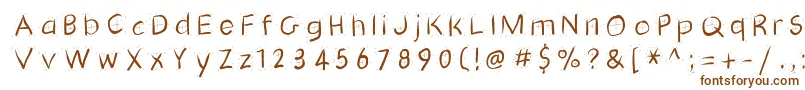 Шрифт Gridscribblesswinging – коричневые шрифты на белом фоне