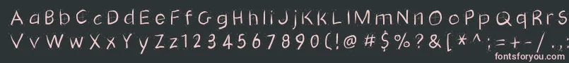 Gridscribblesswinging-Schriftart – Rosa Schriften auf schwarzem Hintergrund