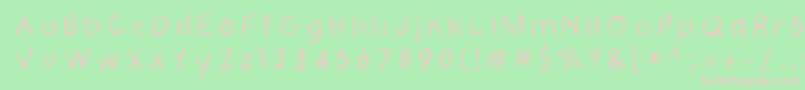 Gridscribblesswinging Font – Pink Fonts on Green Background