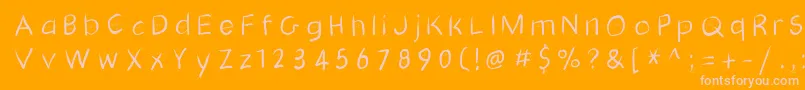 Gridscribblesswinging Font – Pink Fonts on Orange Background