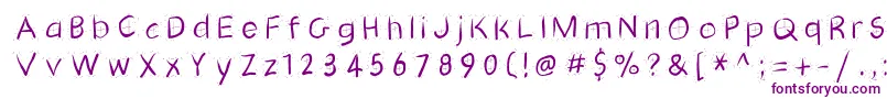 Gridscribblesswinging Font – Purple Fonts on White Background
