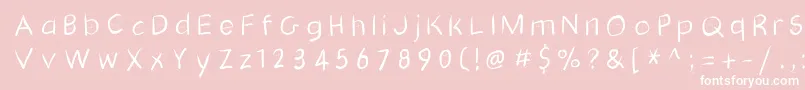Gridscribblesswinging Font – White Fonts on Pink Background