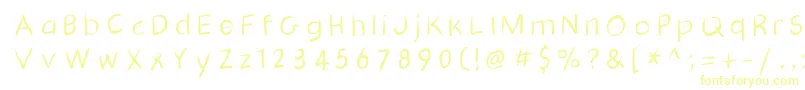 Gridscribblesswinging-Schriftart – Gelbe Schriften