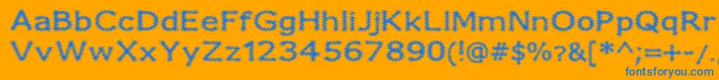 FuzzyXmas Font – Blue Fonts on Orange Background