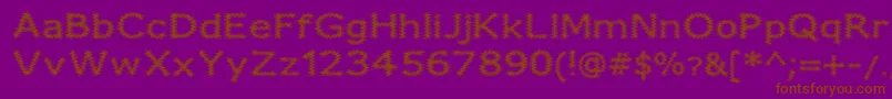 FuzzyXmas Font – Brown Fonts on Purple Background