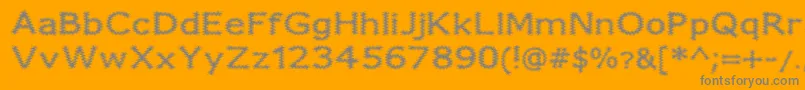 FuzzyXmas Font – Gray Fonts on Orange Background