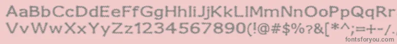 FuzzyXmas Font – Gray Fonts on Pink Background
