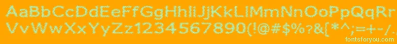 FuzzyXmas Font – Green Fonts on Orange Background