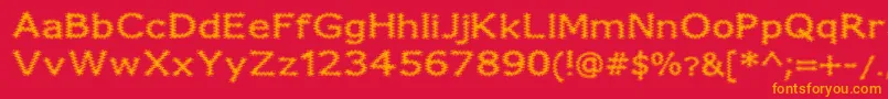 FuzzyXmas Font – Orange Fonts on Red Background