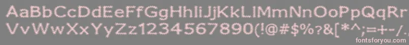 FuzzyXmas Font – Pink Fonts on Gray Background