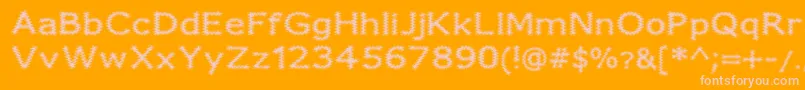 FuzzyXmas Font – Pink Fonts on Orange Background