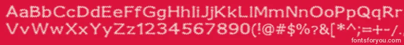 FuzzyXmas Font – Pink Fonts on Red Background
