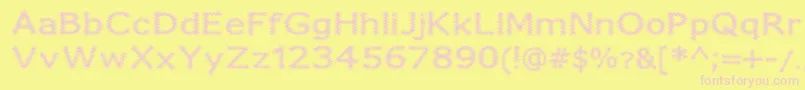 FuzzyXmas Font – Pink Fonts on Yellow Background